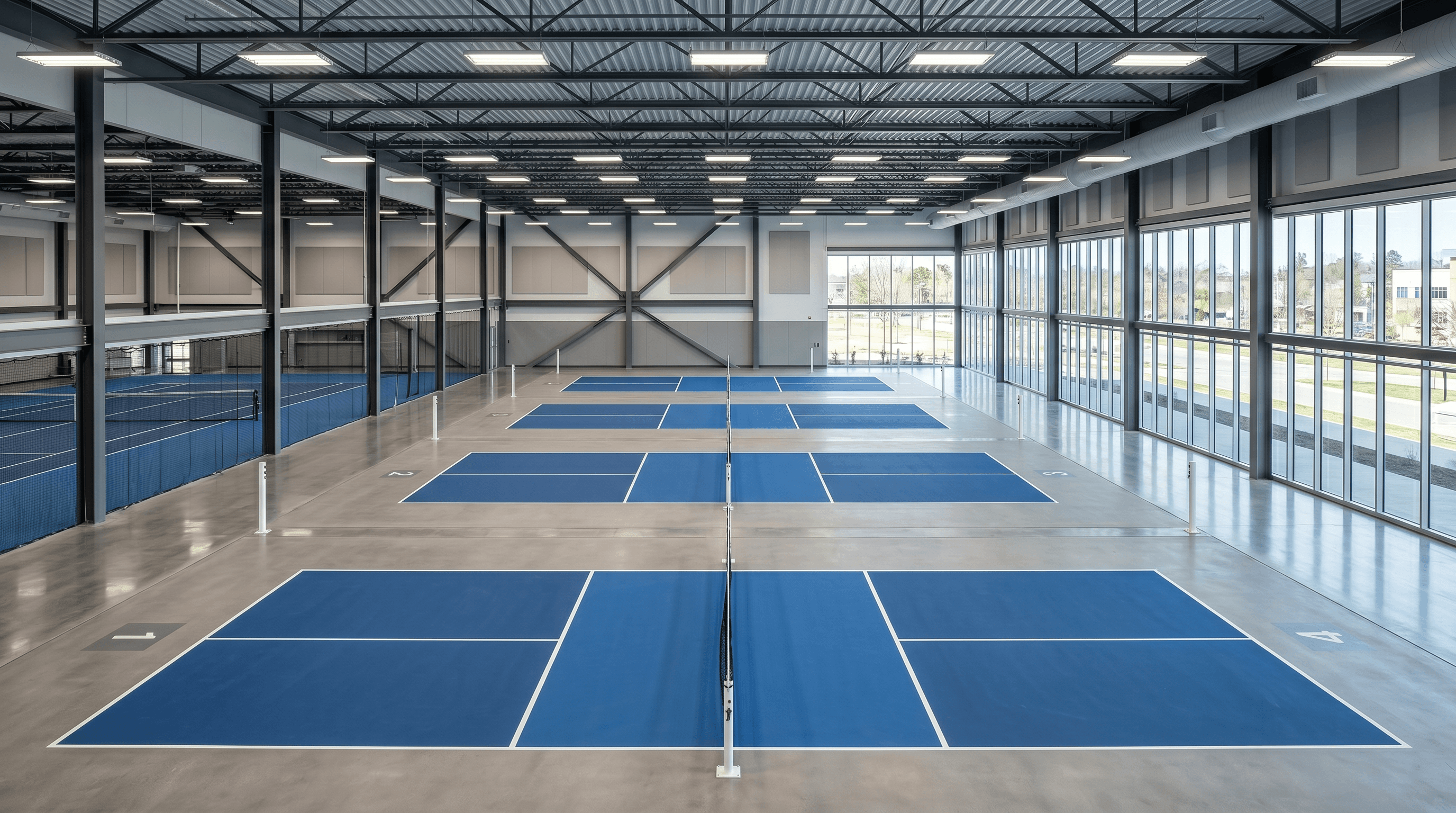 Multi-court pickleball facility.